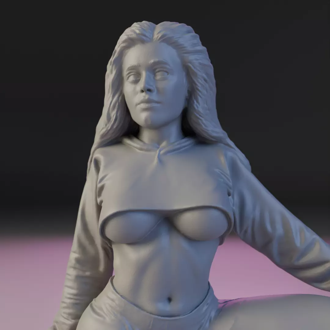 pin-up sexy girl 3D print model_3