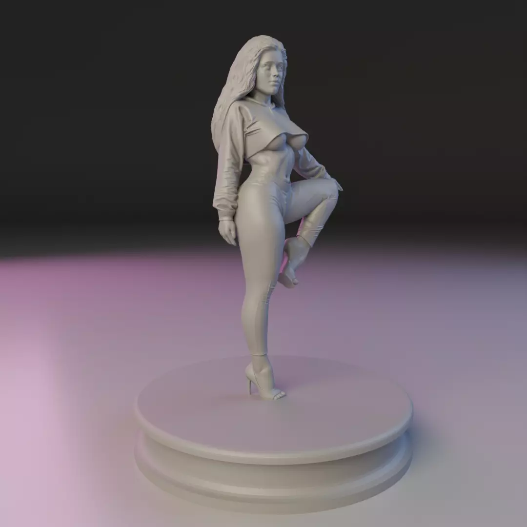 pin-up sexy girl 3D print model_9