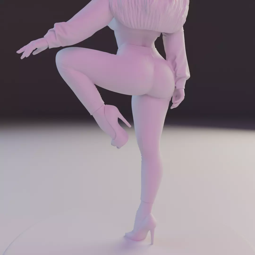 pin-up sexy girl 3D print model_23