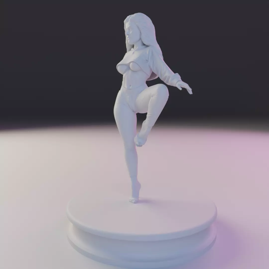 pin-up sexy girl 3D print model_16