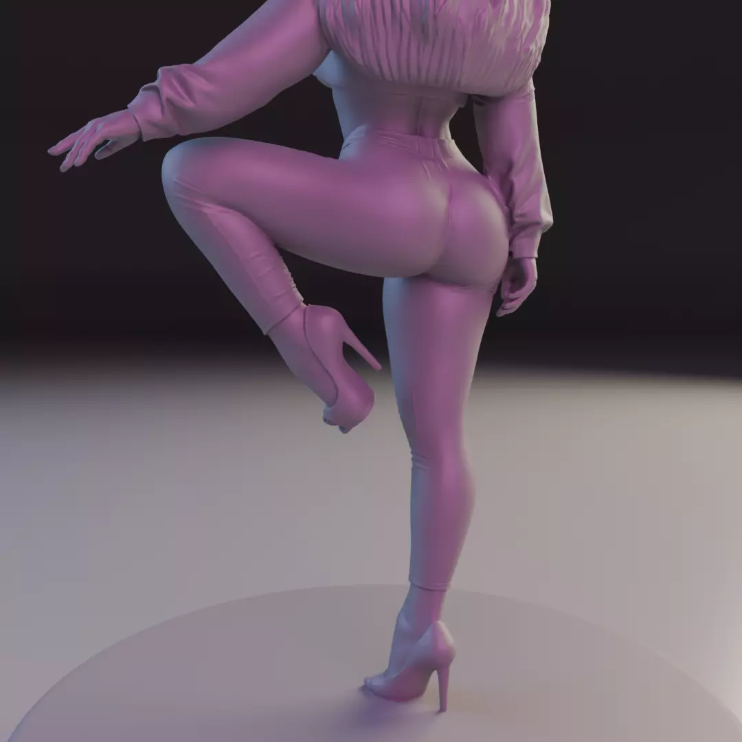 pin-up sexy girl 3D print model_10