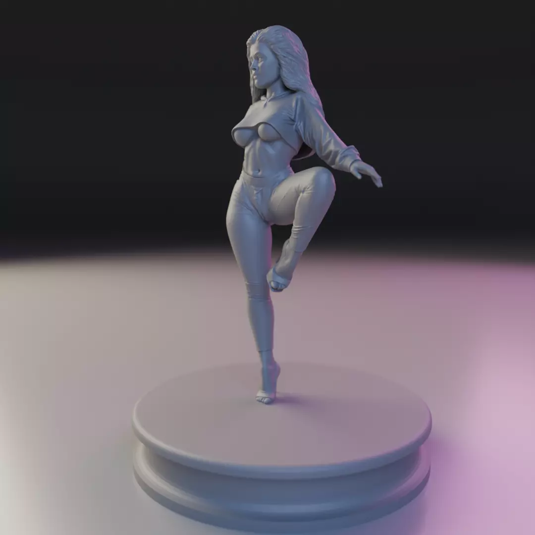 pin-up sexy girl 3D print model_4