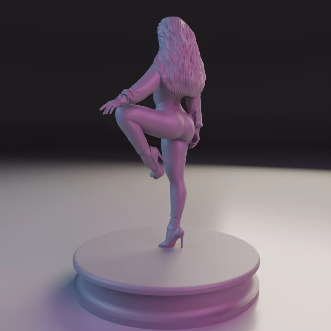 pin-up sexy girl 3D print model_7
