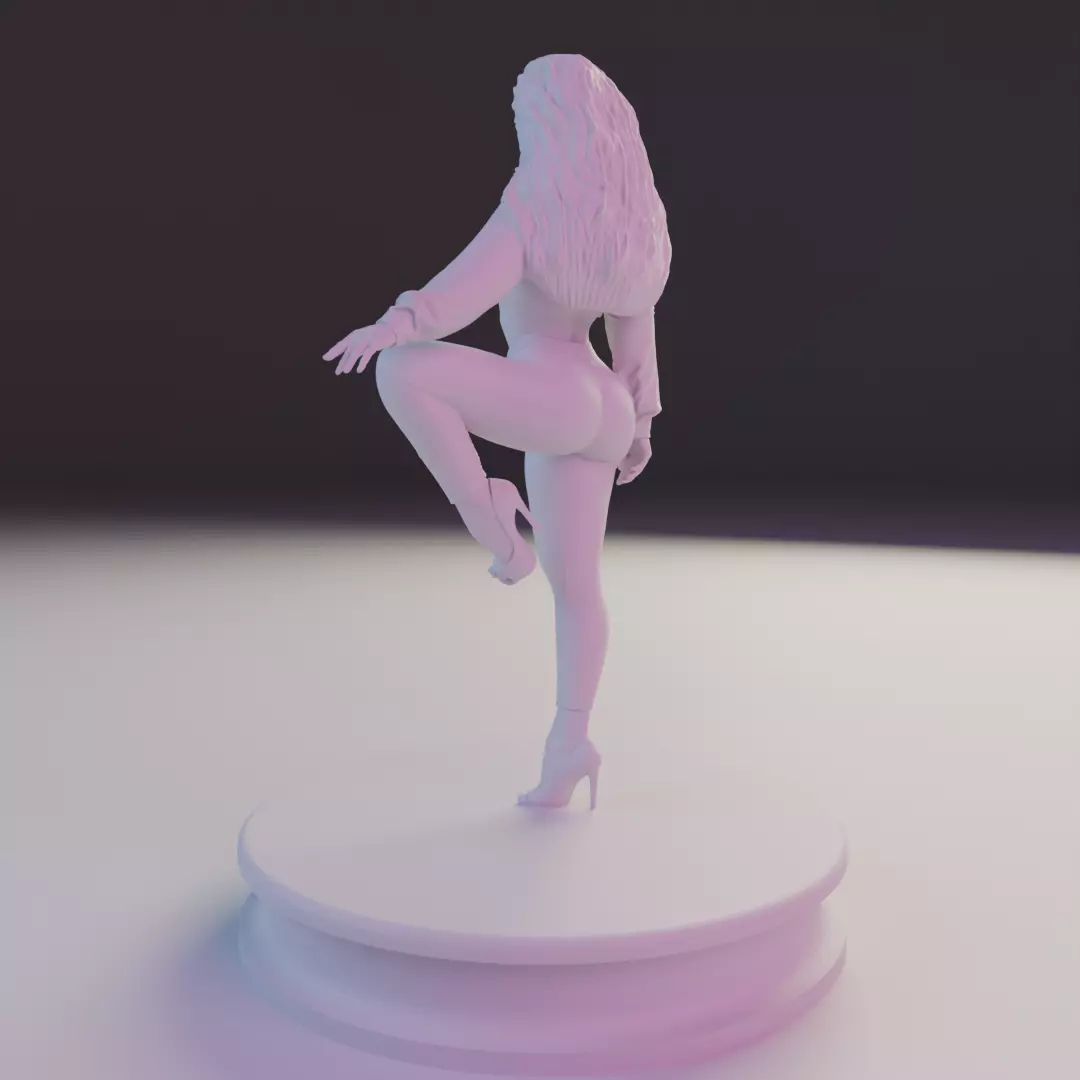pin-up sexy girl 3D print model_17