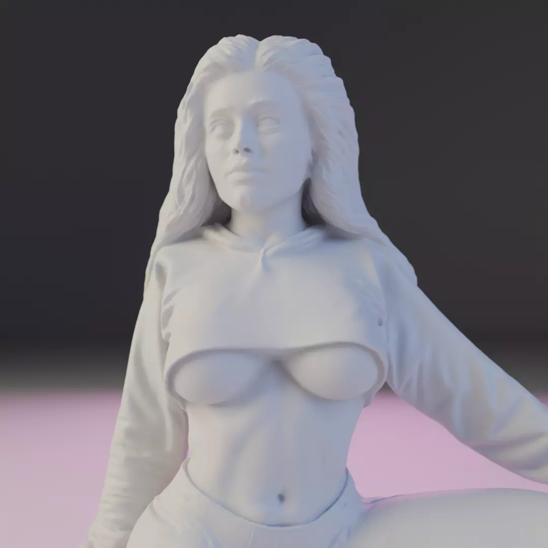 pin-up sexy girl 3D print model_20