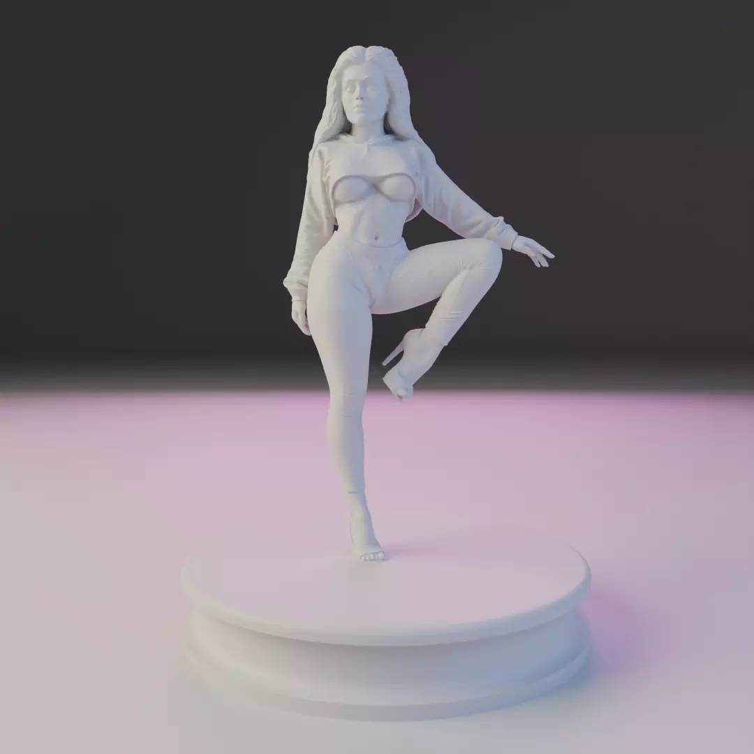 pin-up sexy girl 3D print model_25