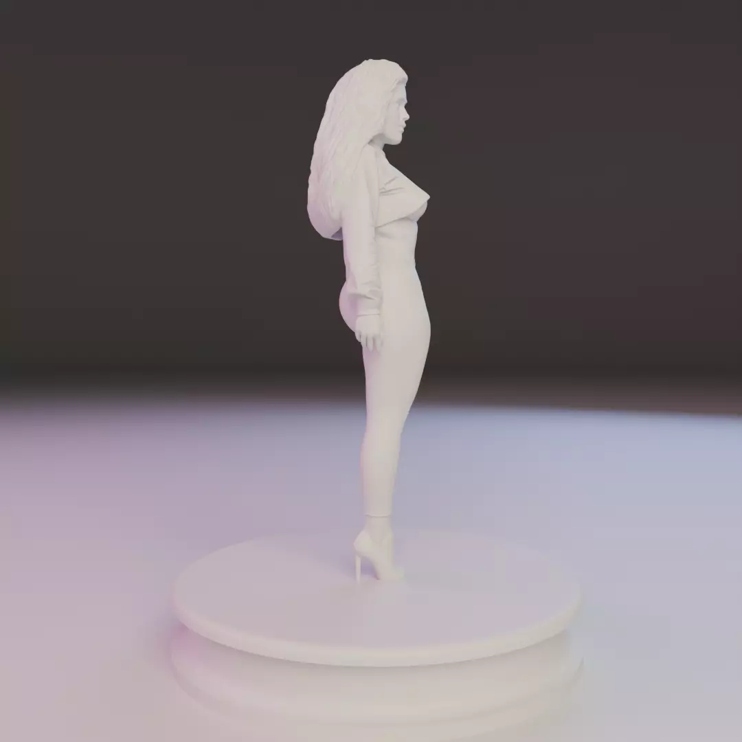 pin-up sexy girl 3D print model_14