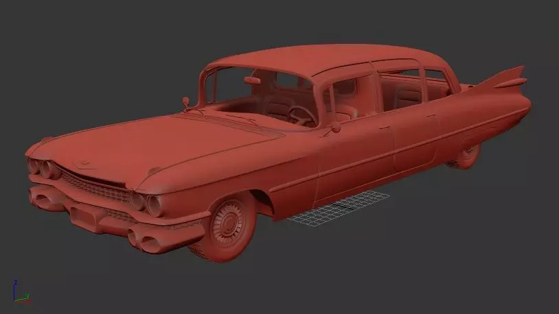 Cadillac Fleetwood Mk7 Seventy Five sedan 1959 3D print model_1