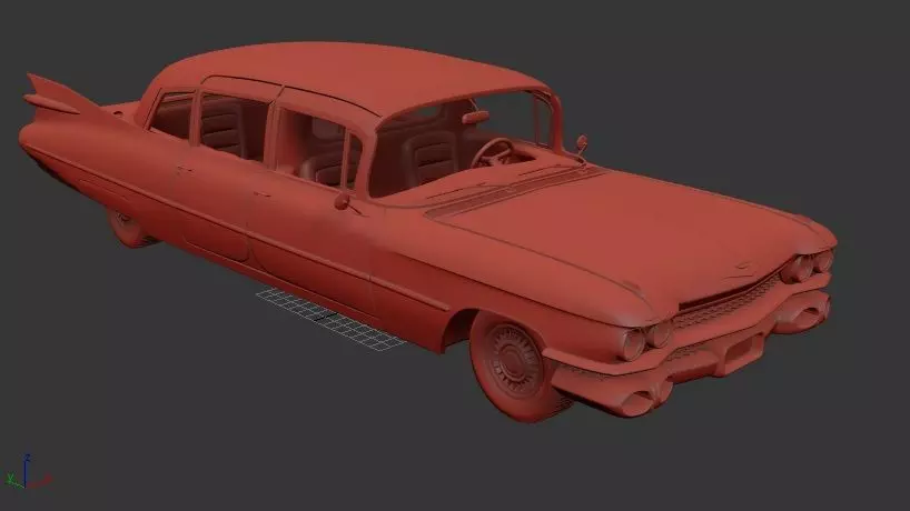 Cadillac Fleetwood Mk7 Seventy Five sedan 1959 3D print model_0