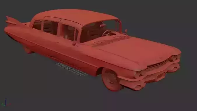 Cadillac Fleetwood Mk7 Seventy Five sedan 1959 3D print model