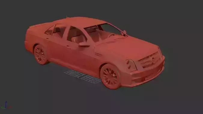 Cadillac STS 2010 3D print model