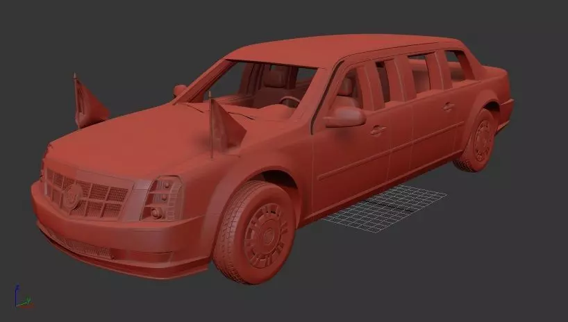 Cadillac US Presidential State Car 2009 3D print model_0
