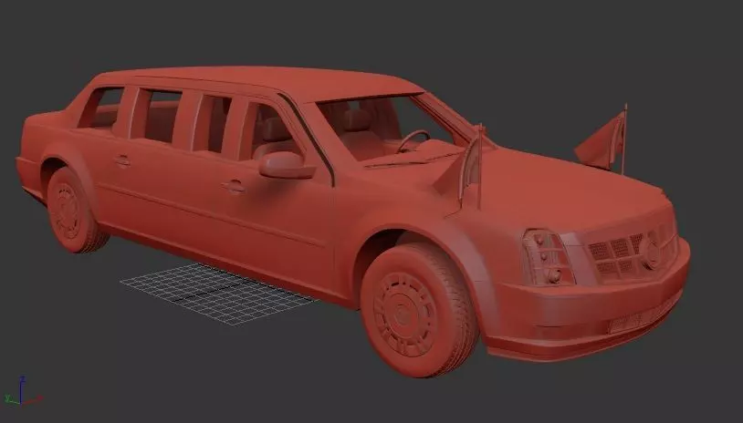 Cadillac US Presidential State Car 2009 3D print model_2