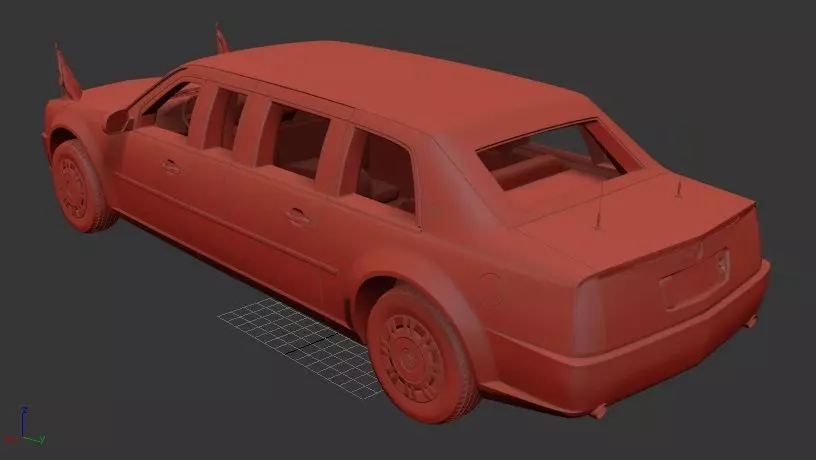 Cadillac US Presidential State Car 2009 3D print model_1
