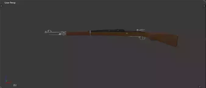 Mauser modelo 1909 Low poly Low-poly 3D model