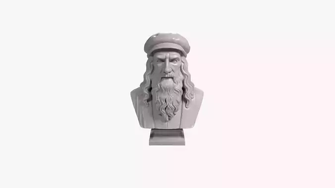 Leonardo da Vinci Bust 3D print model STL File Printable Bust