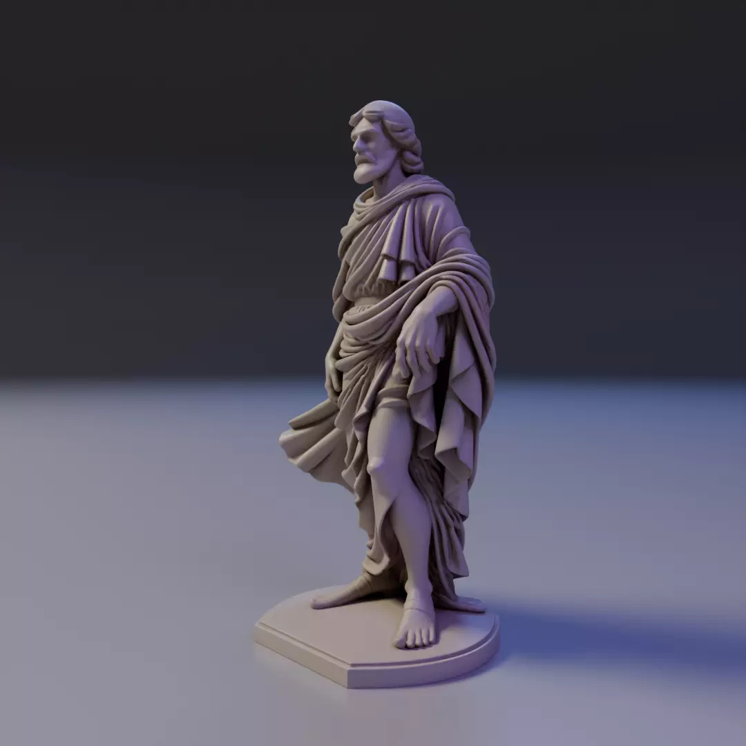 statue 3D print model_14