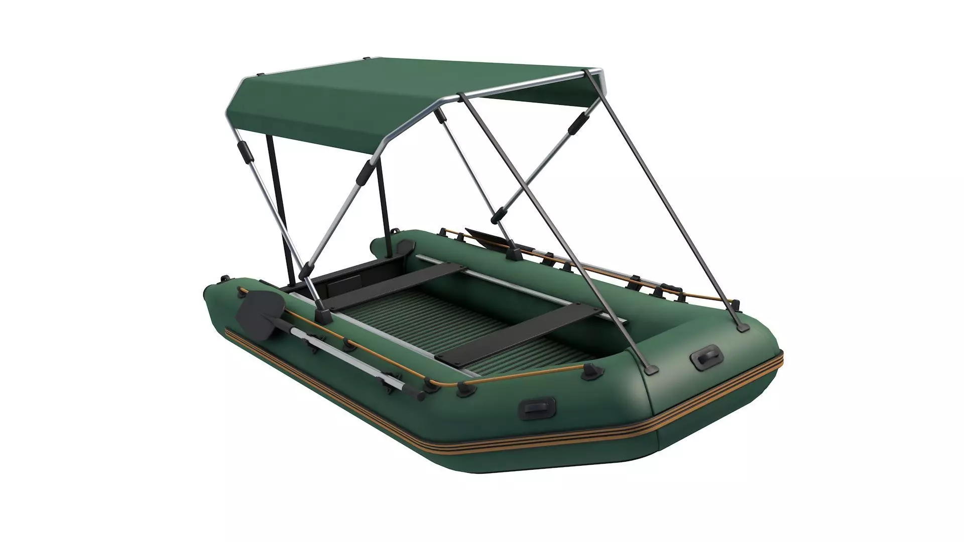 Inflatable fishing boat 3D model_0