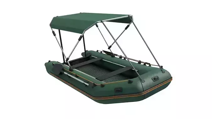 Inflatable fishing boat