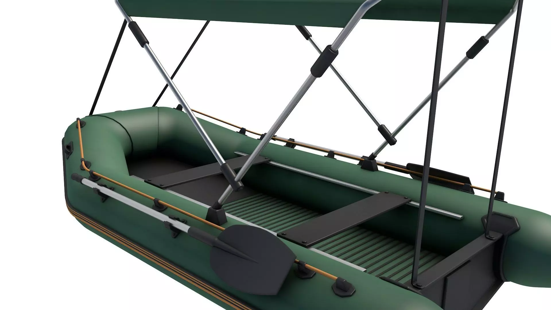 Inflatable fishing boat 3D model_2