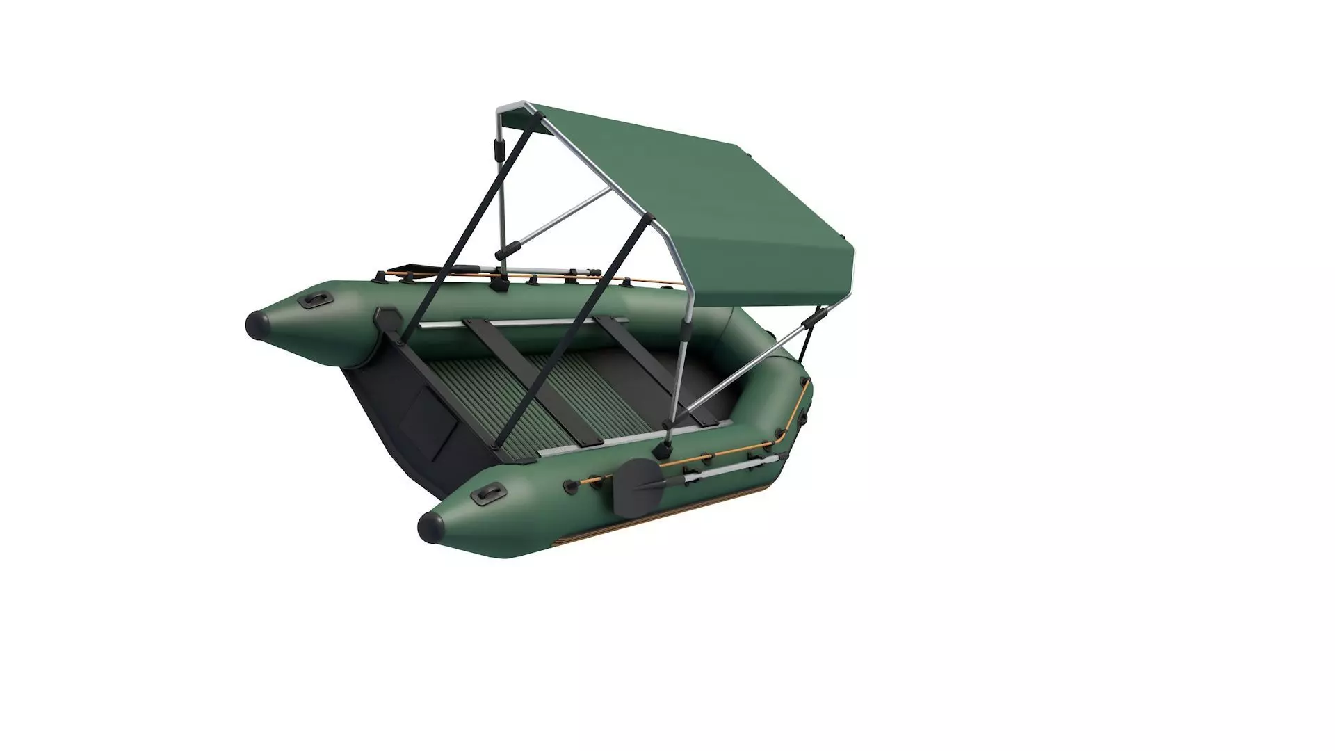 Inflatable fishing boat 3D model_1