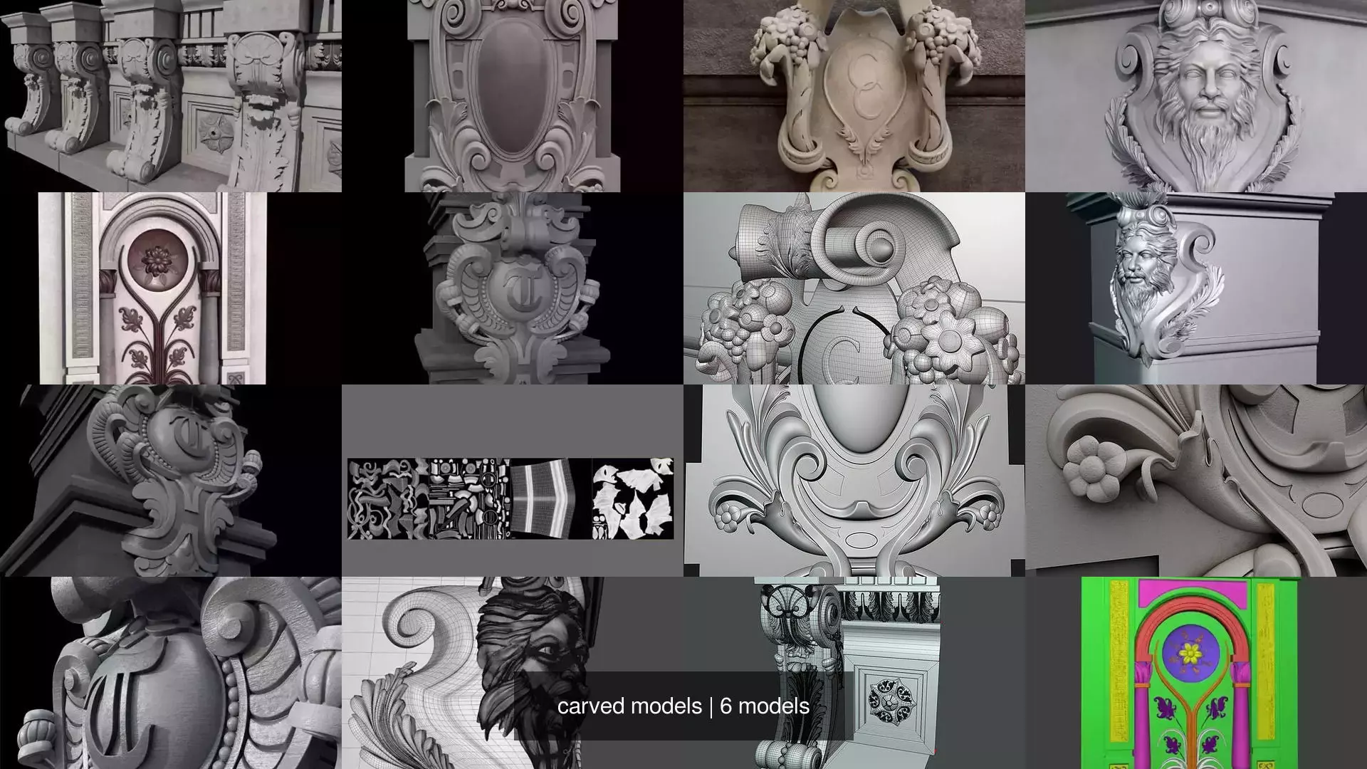carved models 3D Model Collection_1