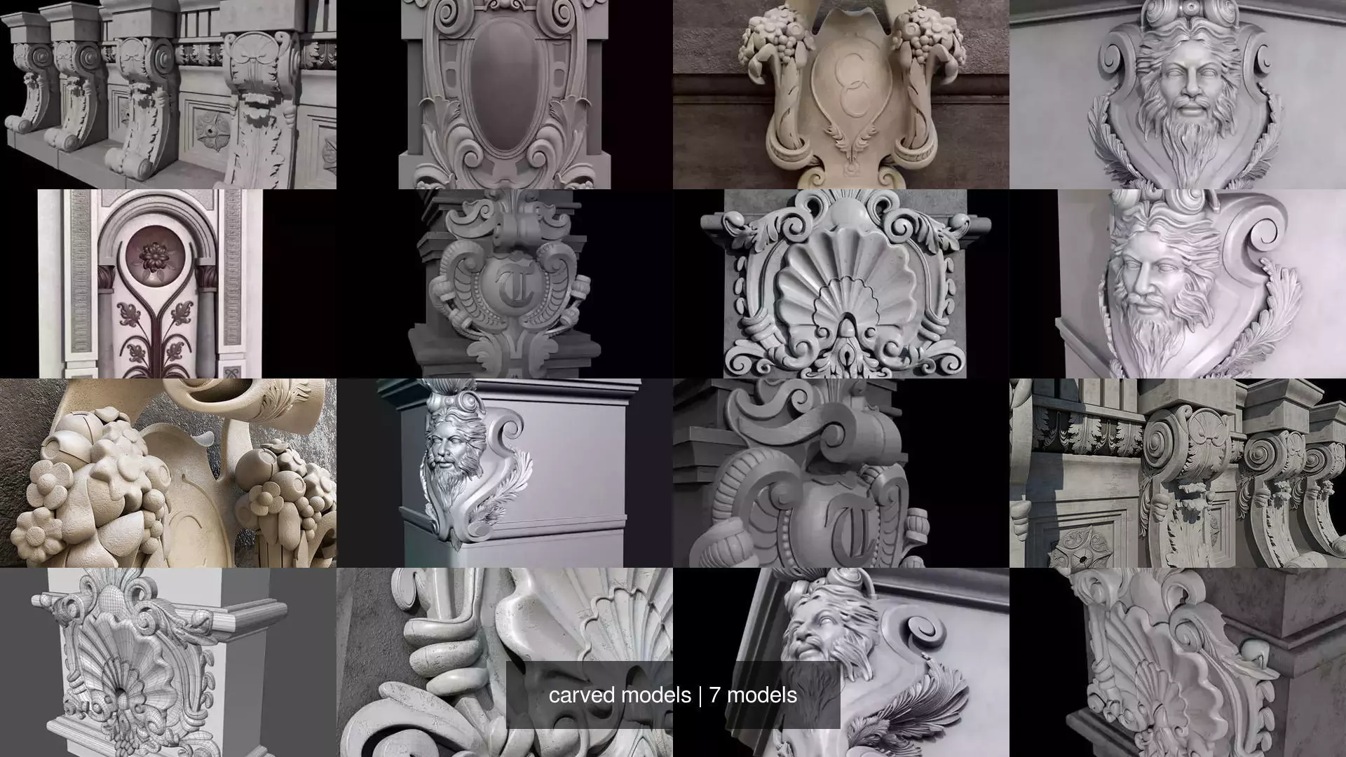 carved models 3D Model Collection_2
