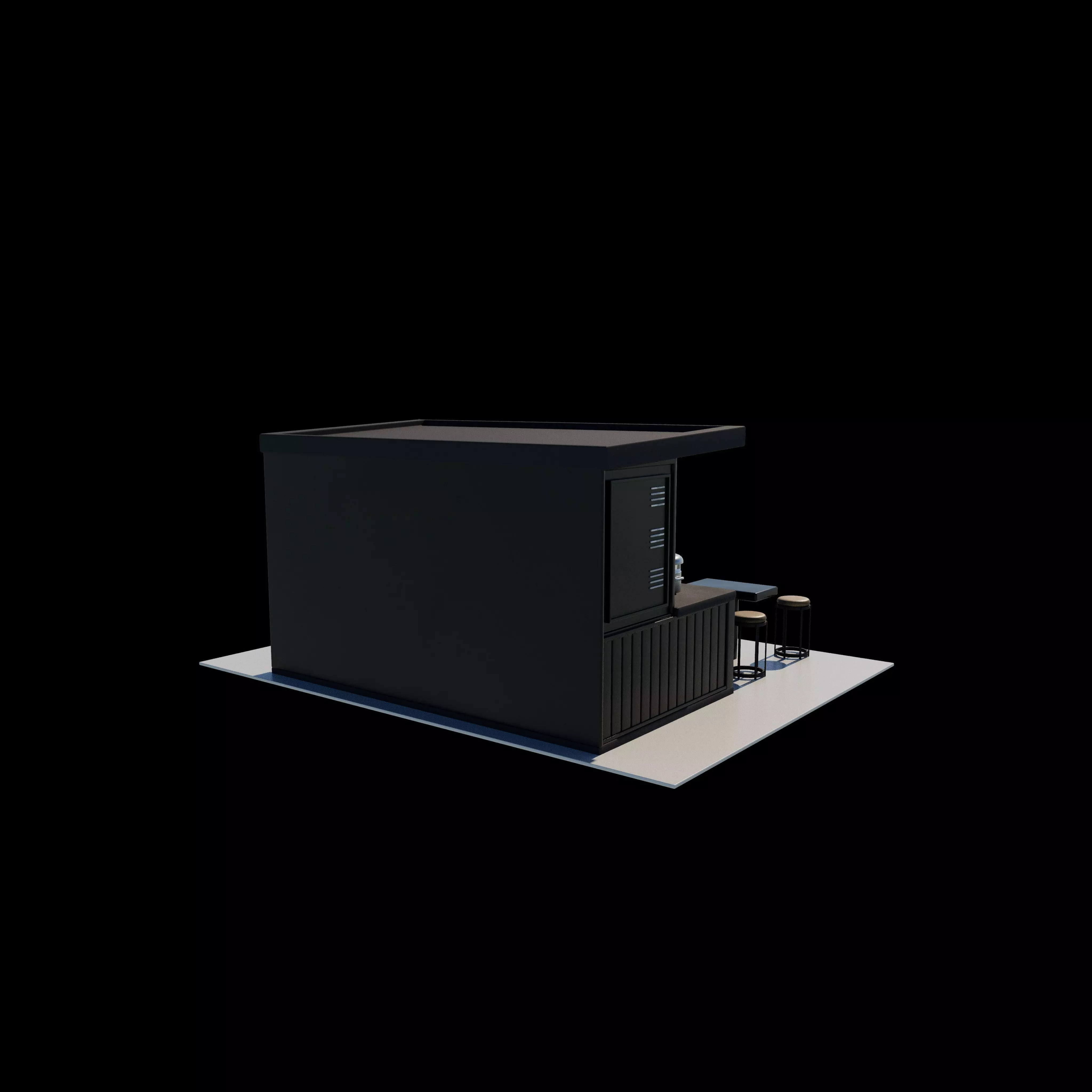 Container cafe  3D model_5