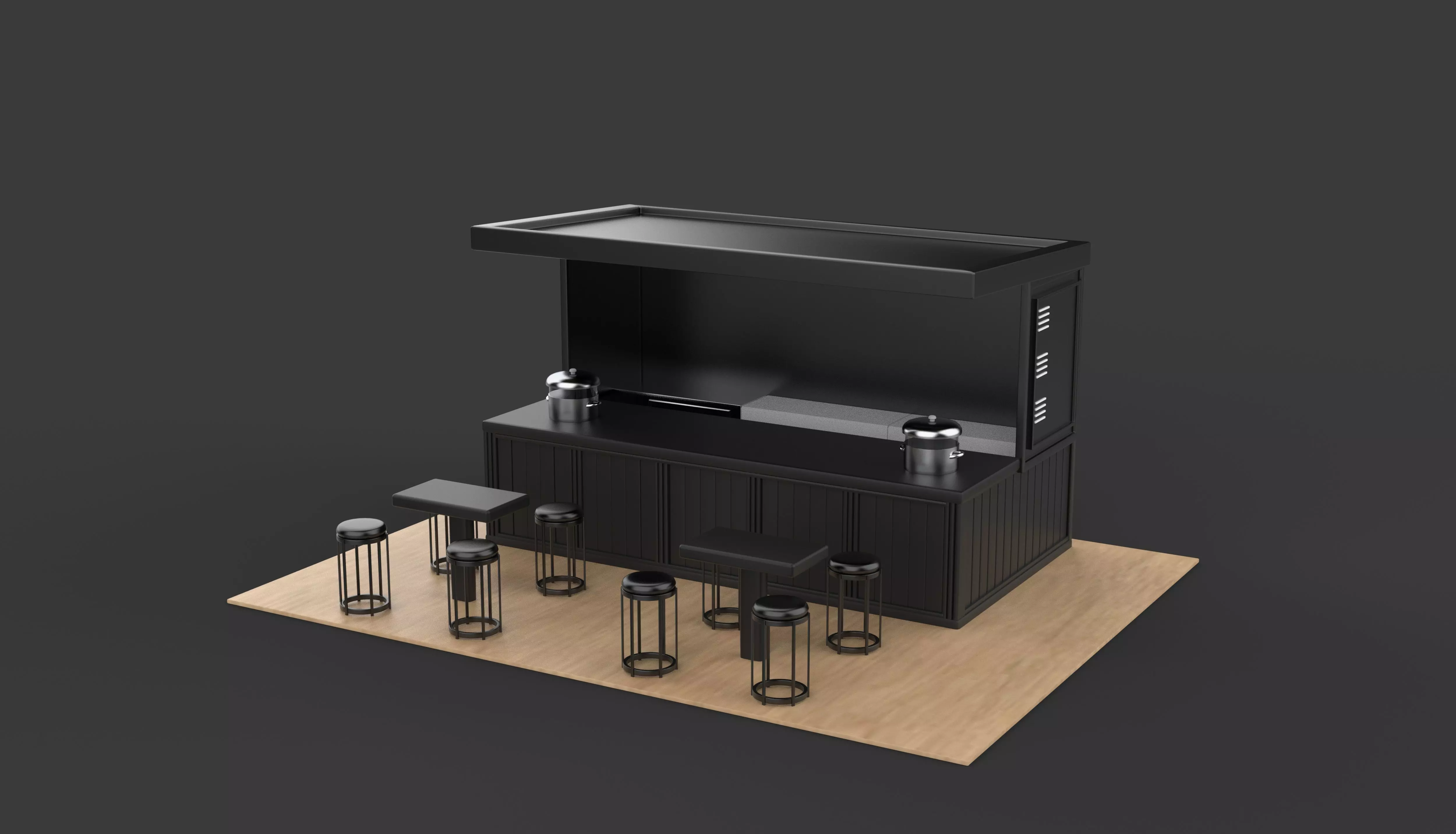Container cafe  3D model_7
