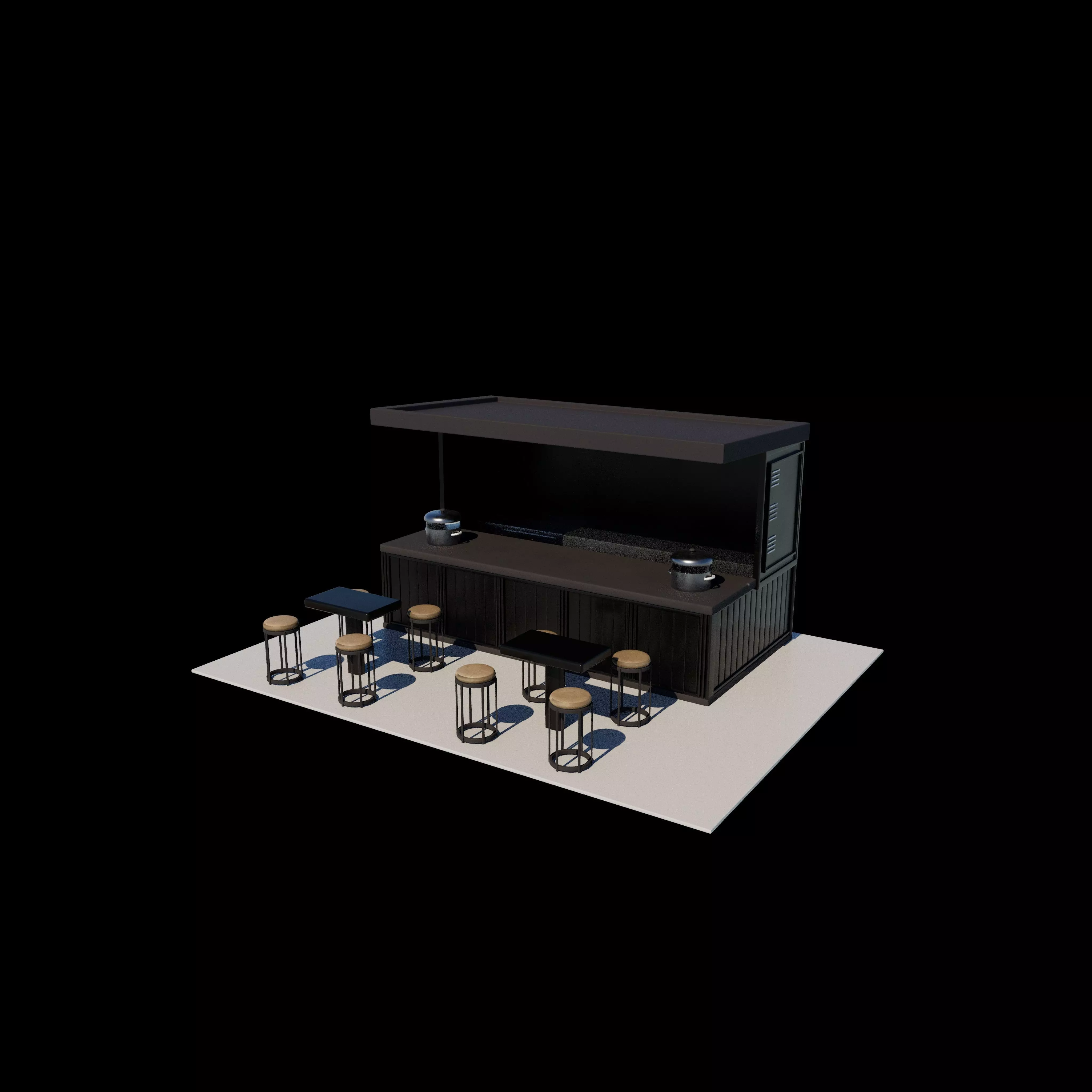 Container cafe  3D model_6