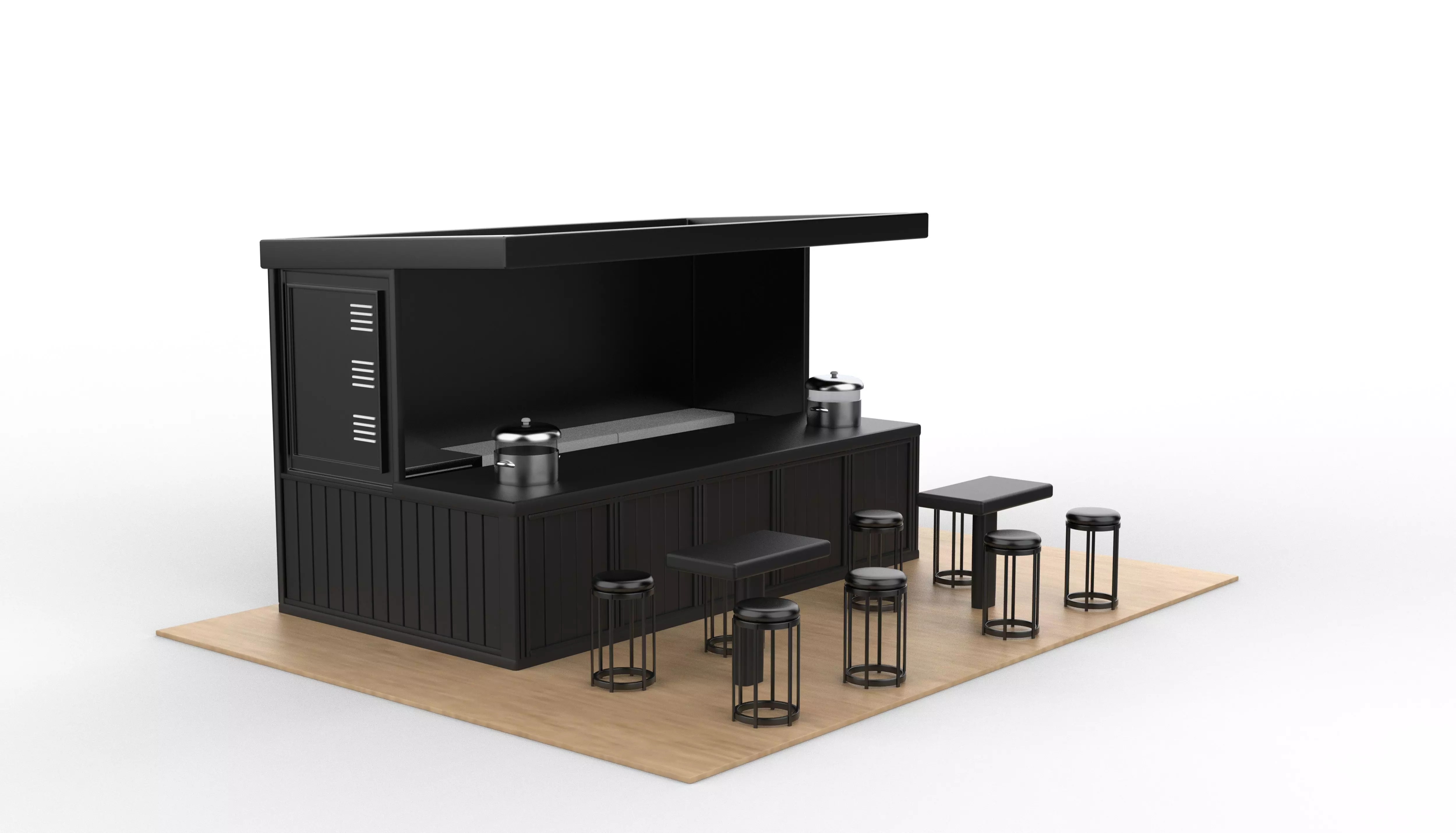 Container cafe  3D model_10
