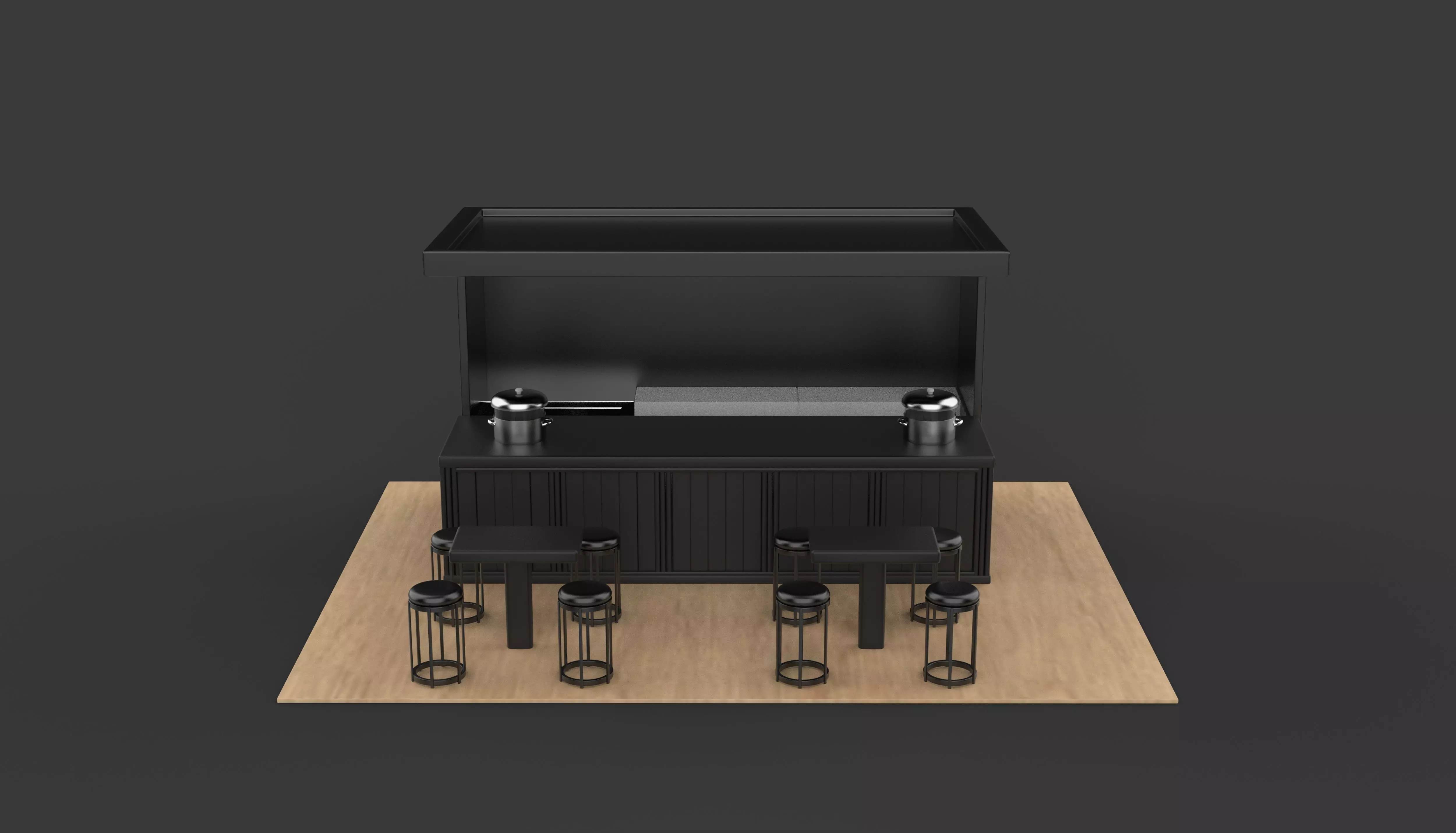 Container cafe  3D model_11