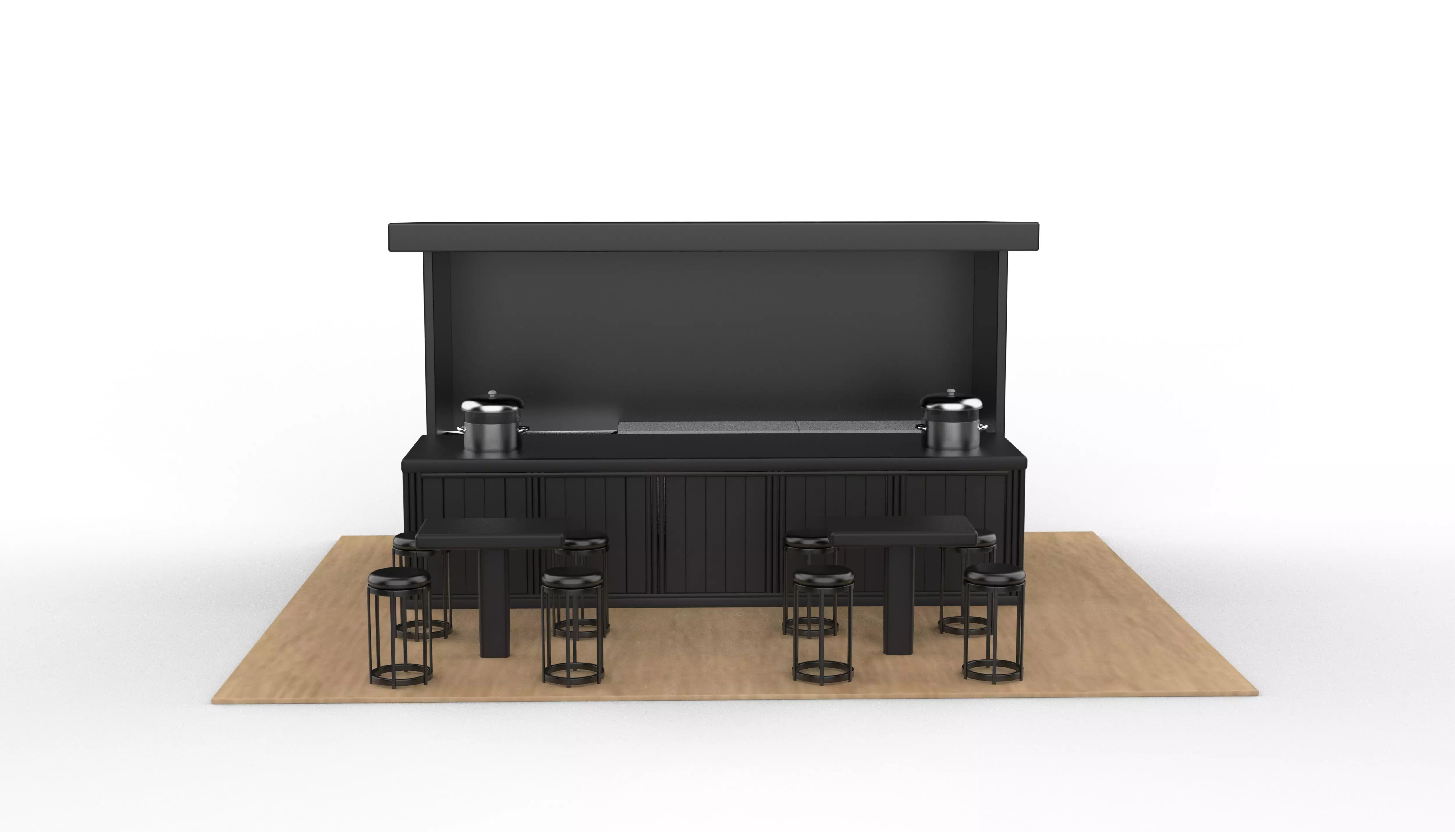 Container cafe  3D model_8