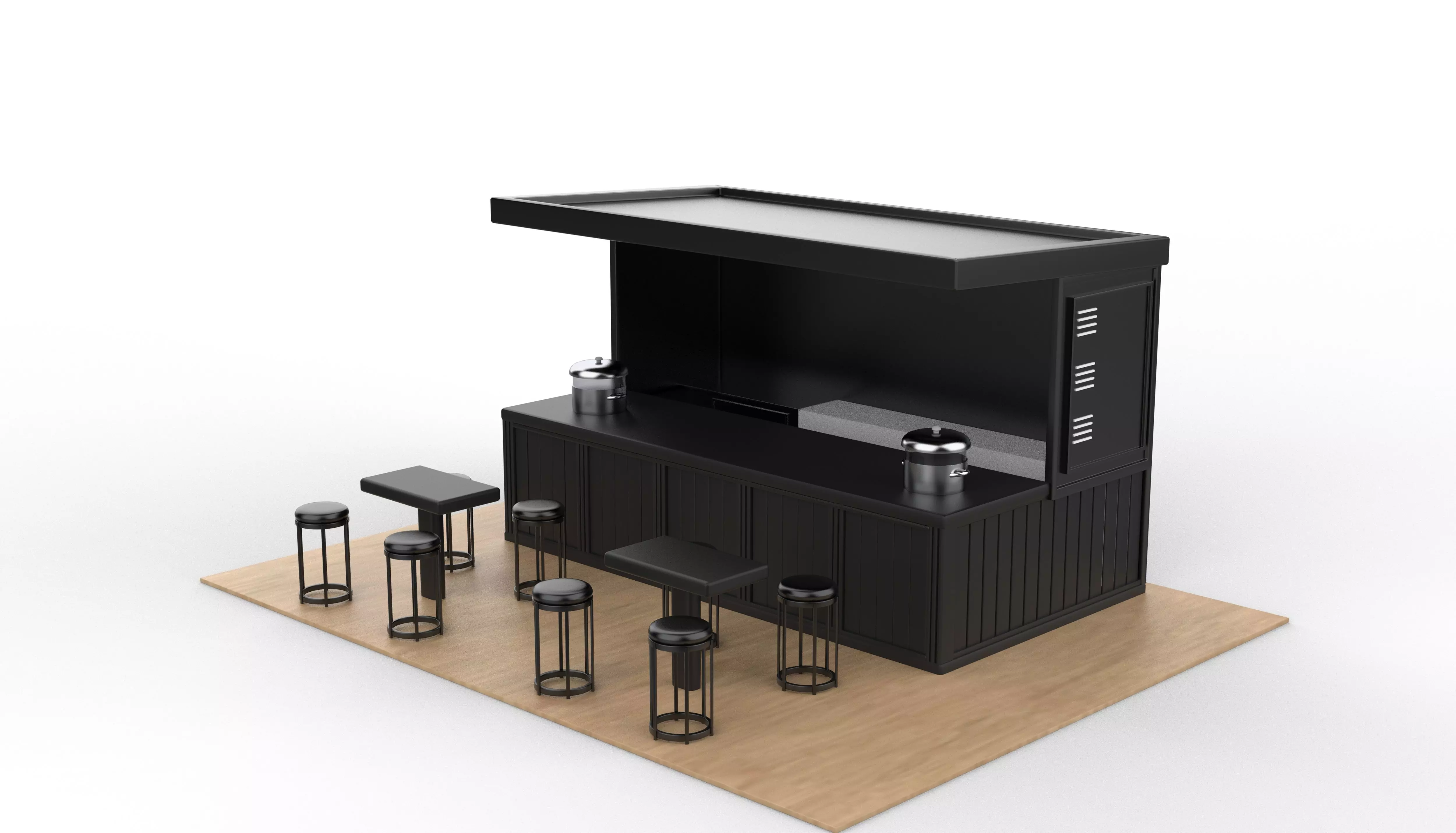 Container cafe  3D model_9