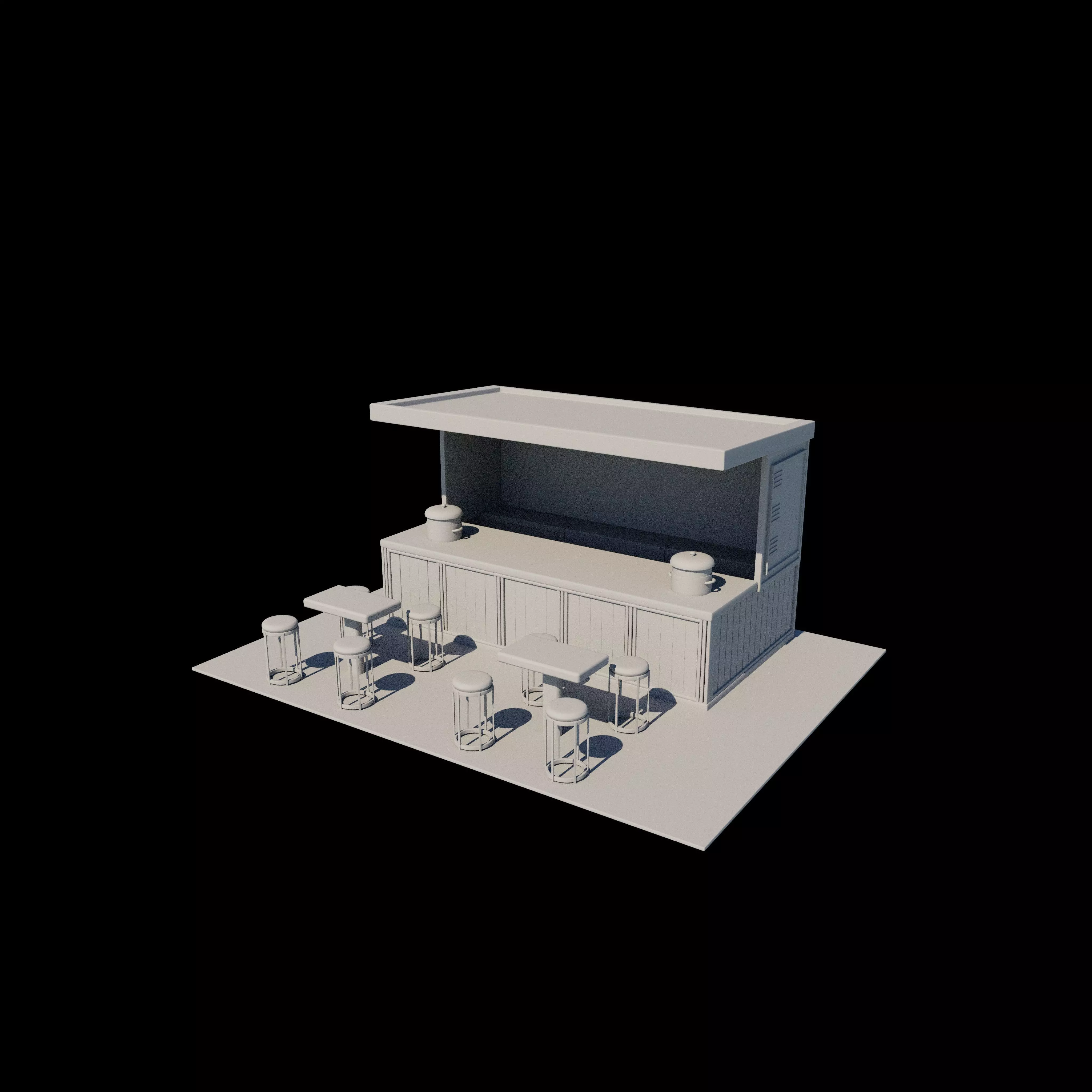 Container cafe  3D model_14