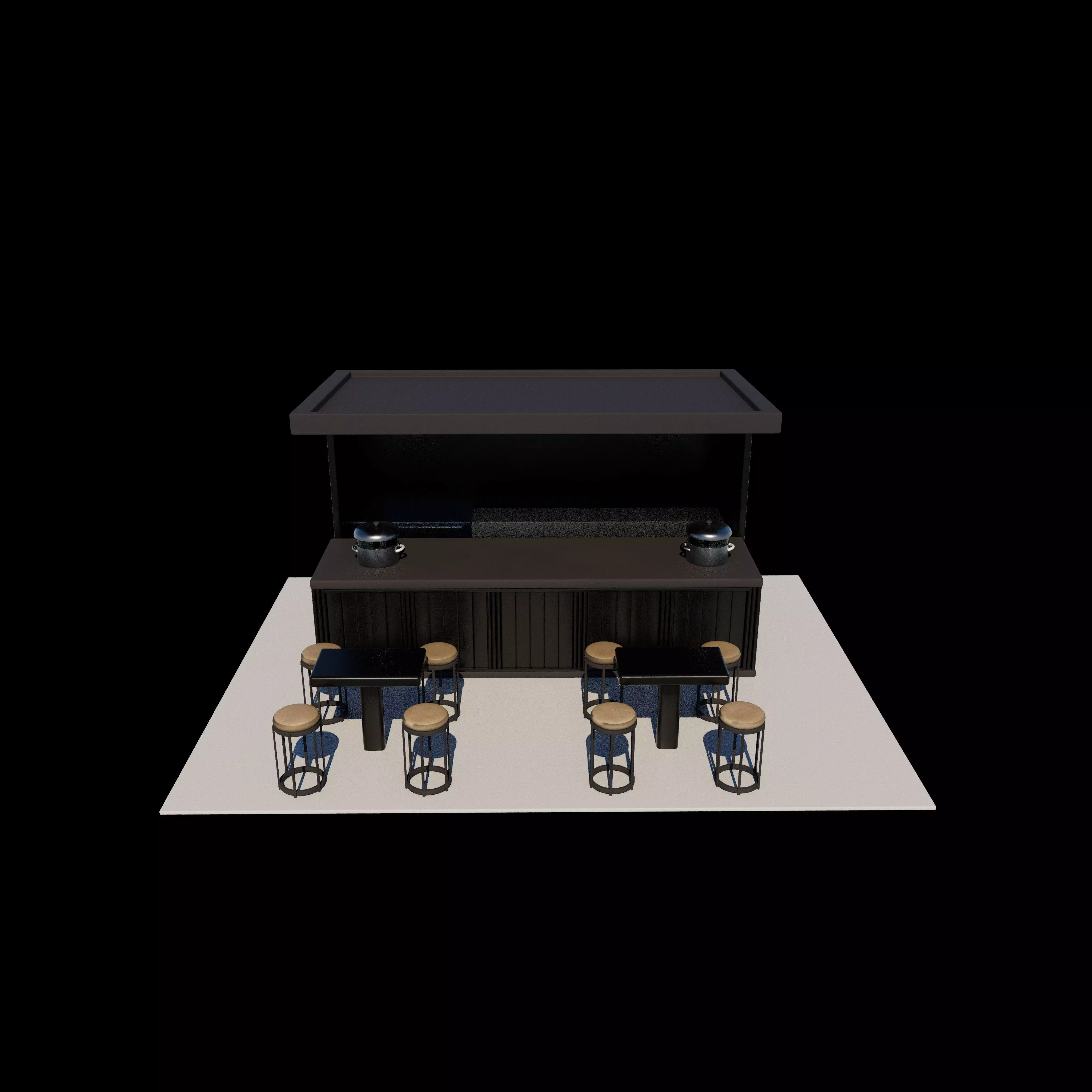 Container cafe  3D model_2