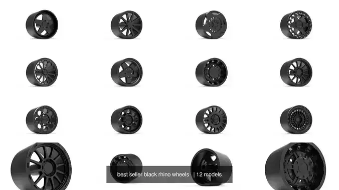 best seller black rhino wheels   3D Model Collection