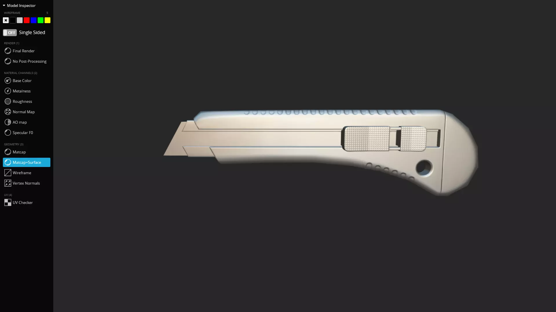 Utility Knife 3D Model Game-Ready Low-poly 3D model_6