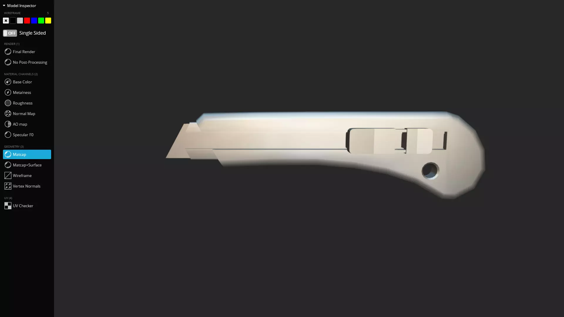 Utility Knife 3D Model Game-Ready Low-poly 3D model_5