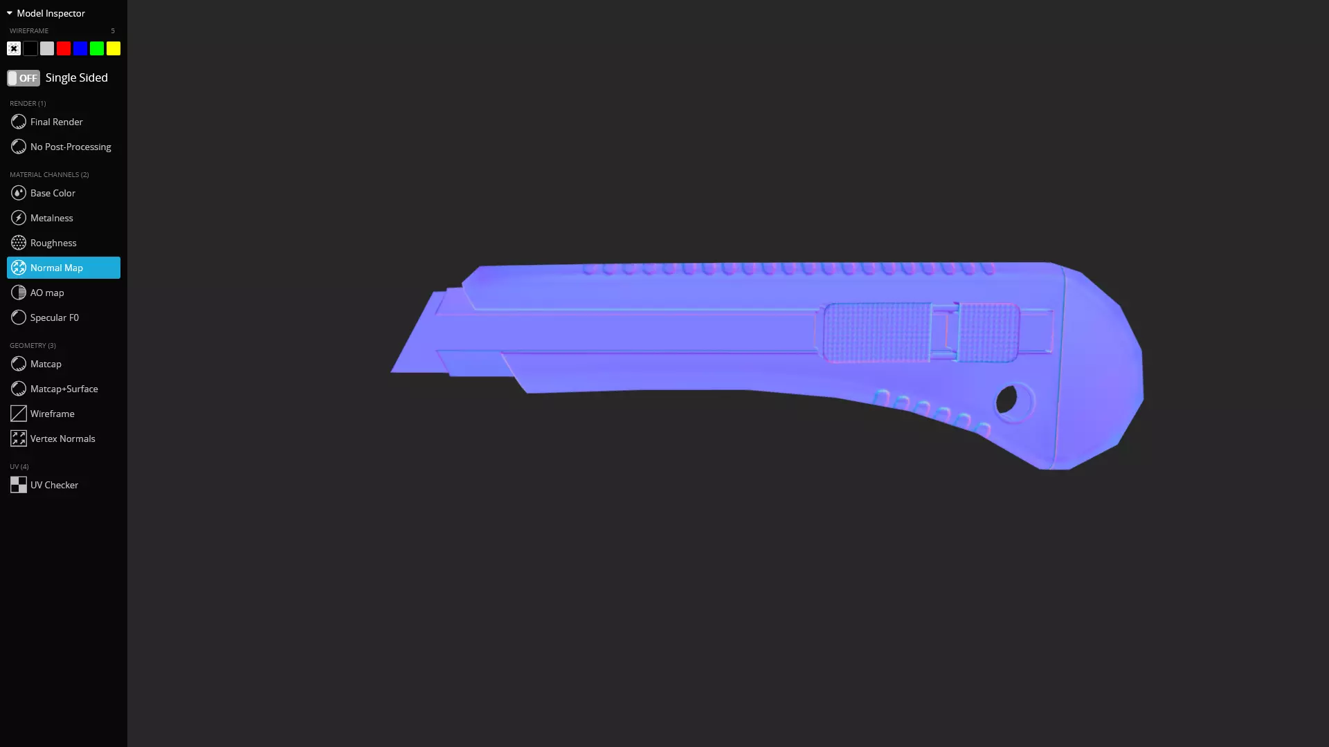 Utility Knife 3D Model Game-Ready Low-poly 3D model_11