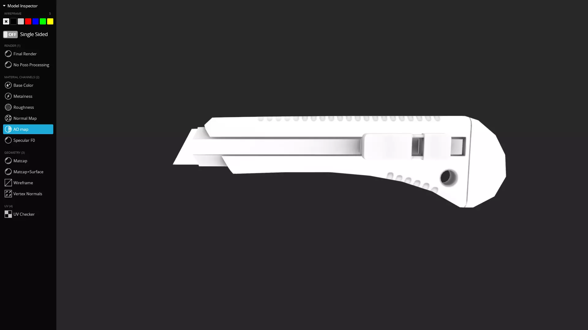 Utility Knife 3D Model Game-Ready Low-poly 3D model_12