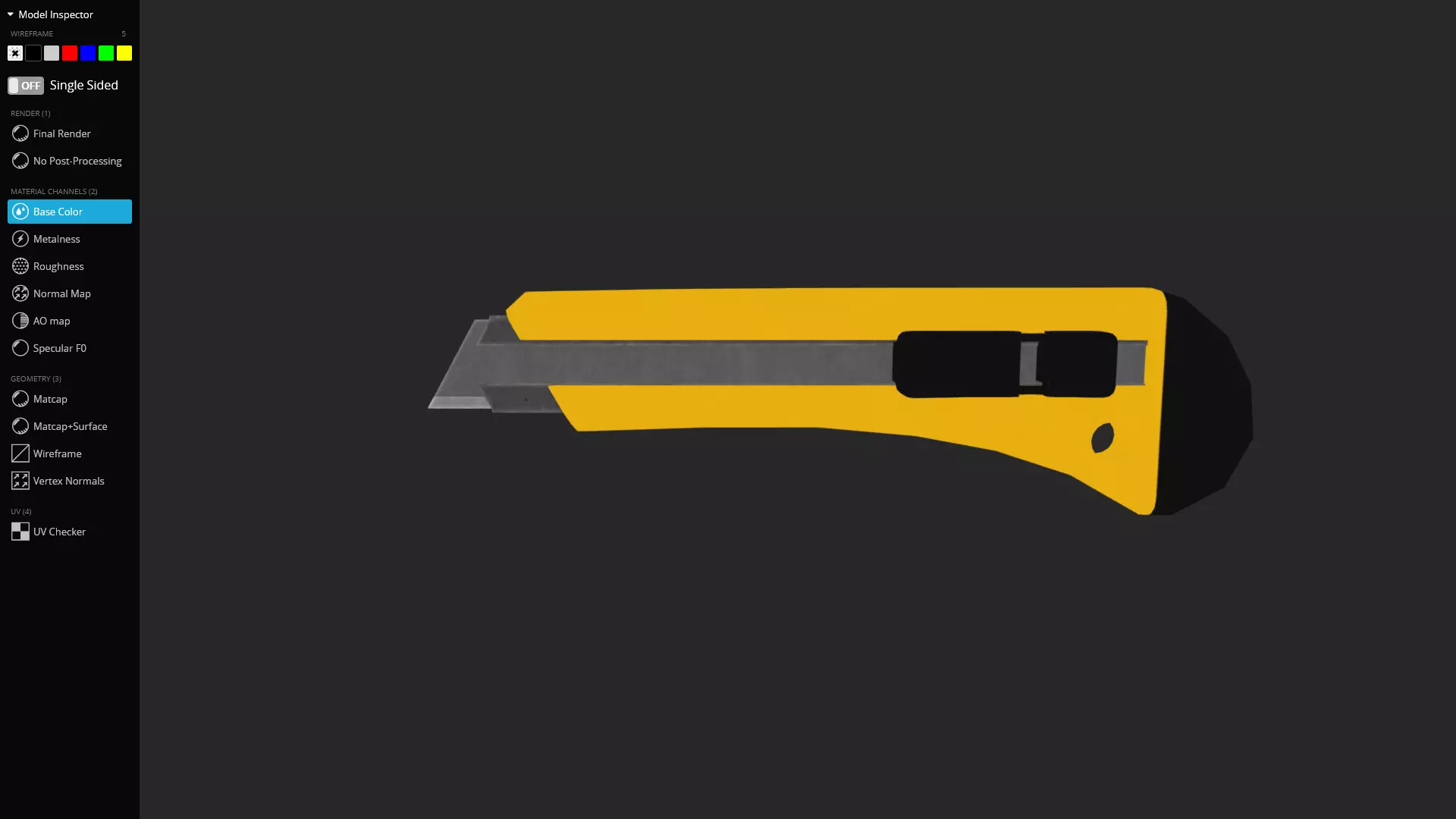 Utility Knife 3D Model Game-Ready Low-poly 3D model_4