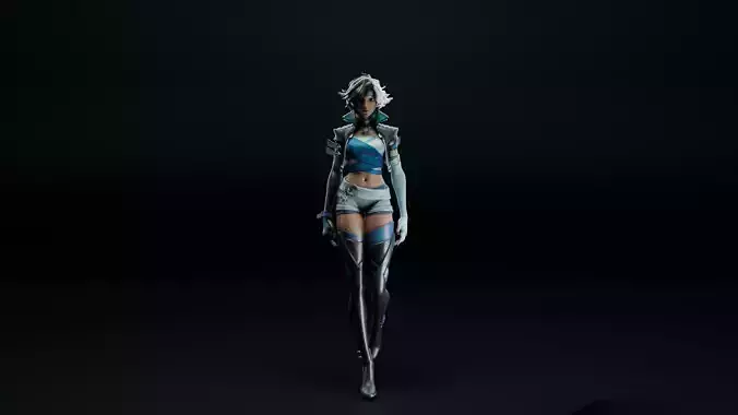 Stylized Female Character  Game-Ready 