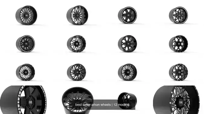 best seller arkon wheels 3D Model Collection