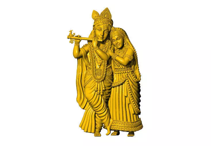 radha krishna 3d idols 3D print model_0