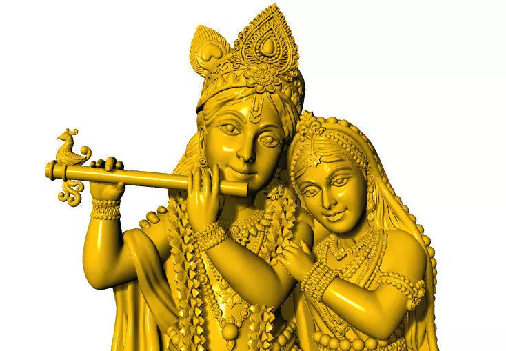 radha krishna 3d idols 3D print model_6