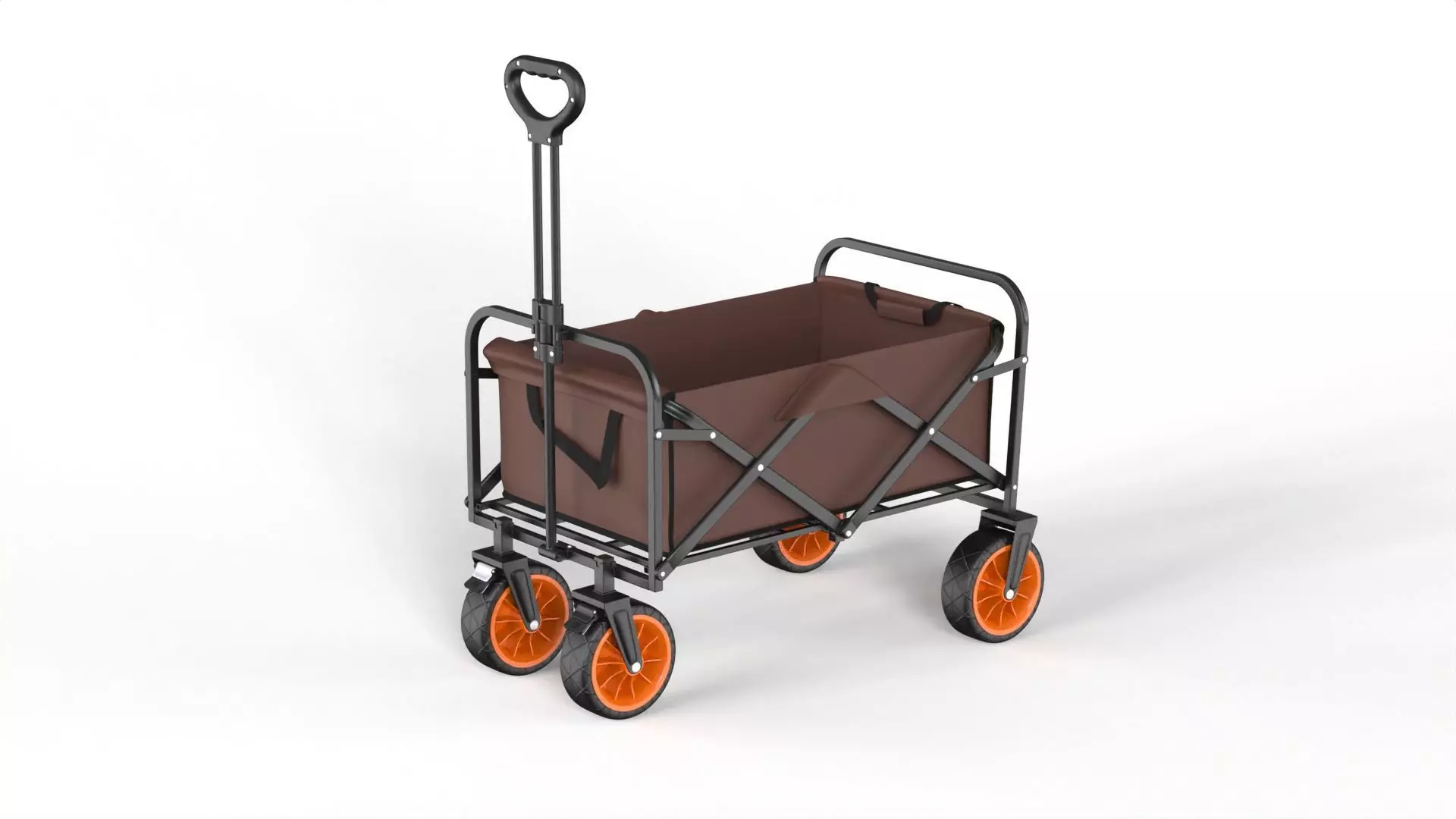 Foldable Garden Wagon Cart 3D model_1