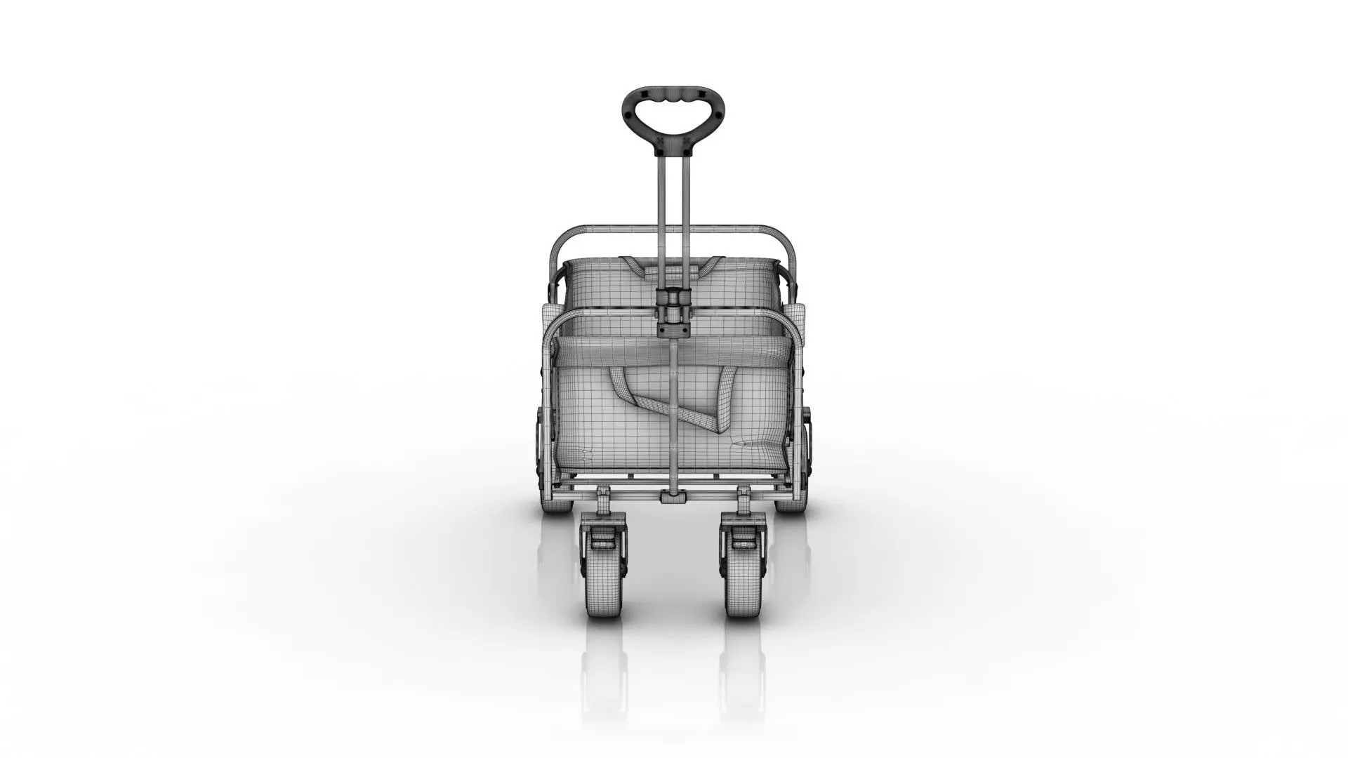 Foldable Garden Wagon Cart 3D model_14