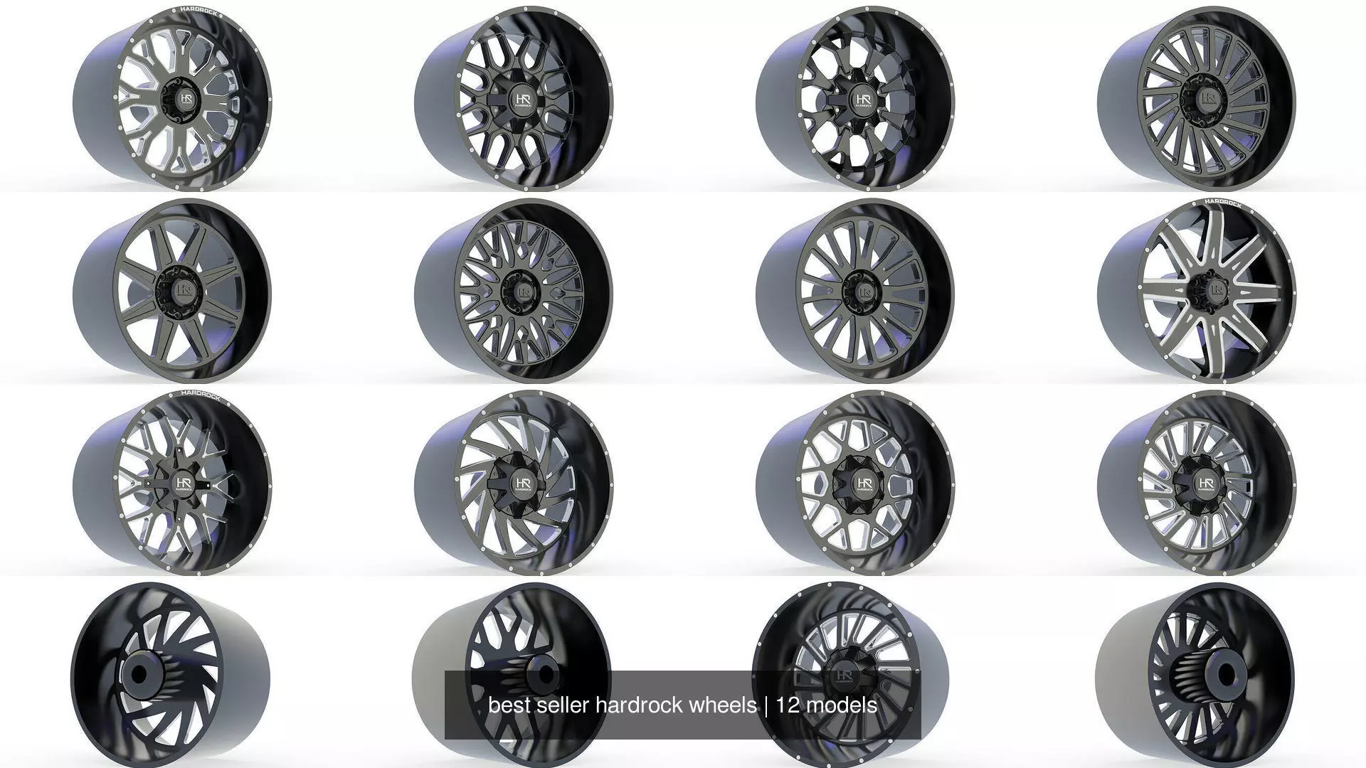 best seller hardrock wheels 3D Model Collection_0