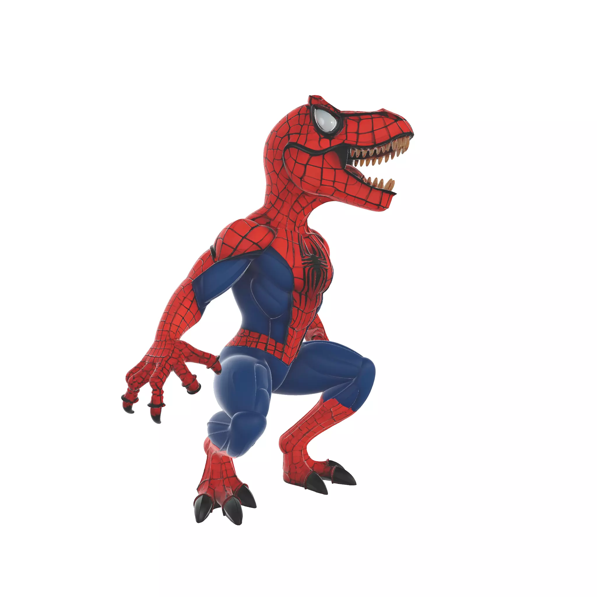 SpideRex Dinosaur Superhero Hybrid Figurine 3D print model_1